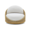 OUTDOOR SOFA | SINGLE SEATER ROUND SWIVEL SOFA - Natural