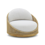 OUTDOOR SOFA | SINGLE SEATER ROUND SWIVEL SOFA - Natural