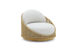 OUTDOOR SOFA | SINGLE SEATER ROUND SWIVEL SOFA - Natural