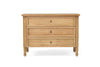 BEDSIDE TABLE | Hamptons 3 drawer 91cm weathered oak by Cranmore Home & Co.