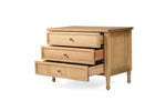 BEDSIDE TABLE | Hamptons 3 drawer 91cm weathered oak by Cranmore Home & Co.