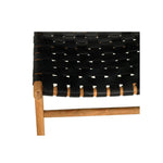 DINING CHAIR | Black Woven Leather by Cranmore Home & Co.