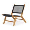 OUTDOOR OCCASIONAL CHAIR | Closed Weave Black Laid Back by Cranmore Home & Co.